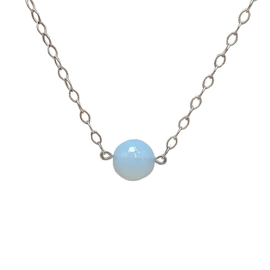 Opalite Silver Chain Necklace