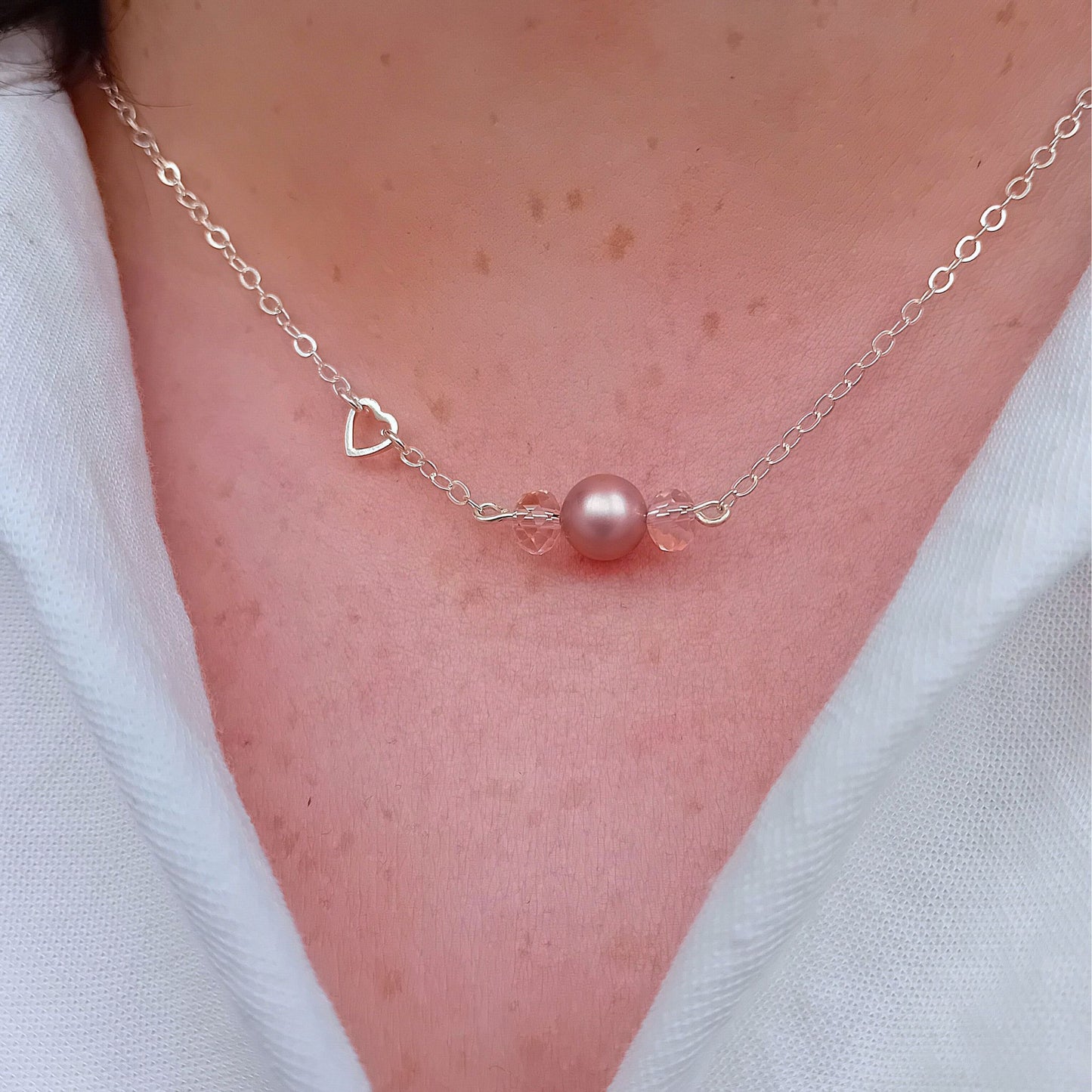 Pearl Heart Necklace