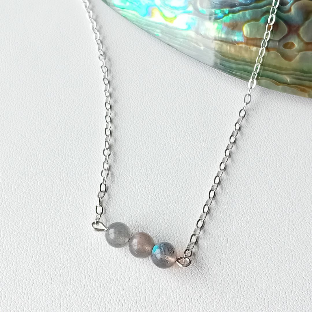 Labradorite Silver Necklace