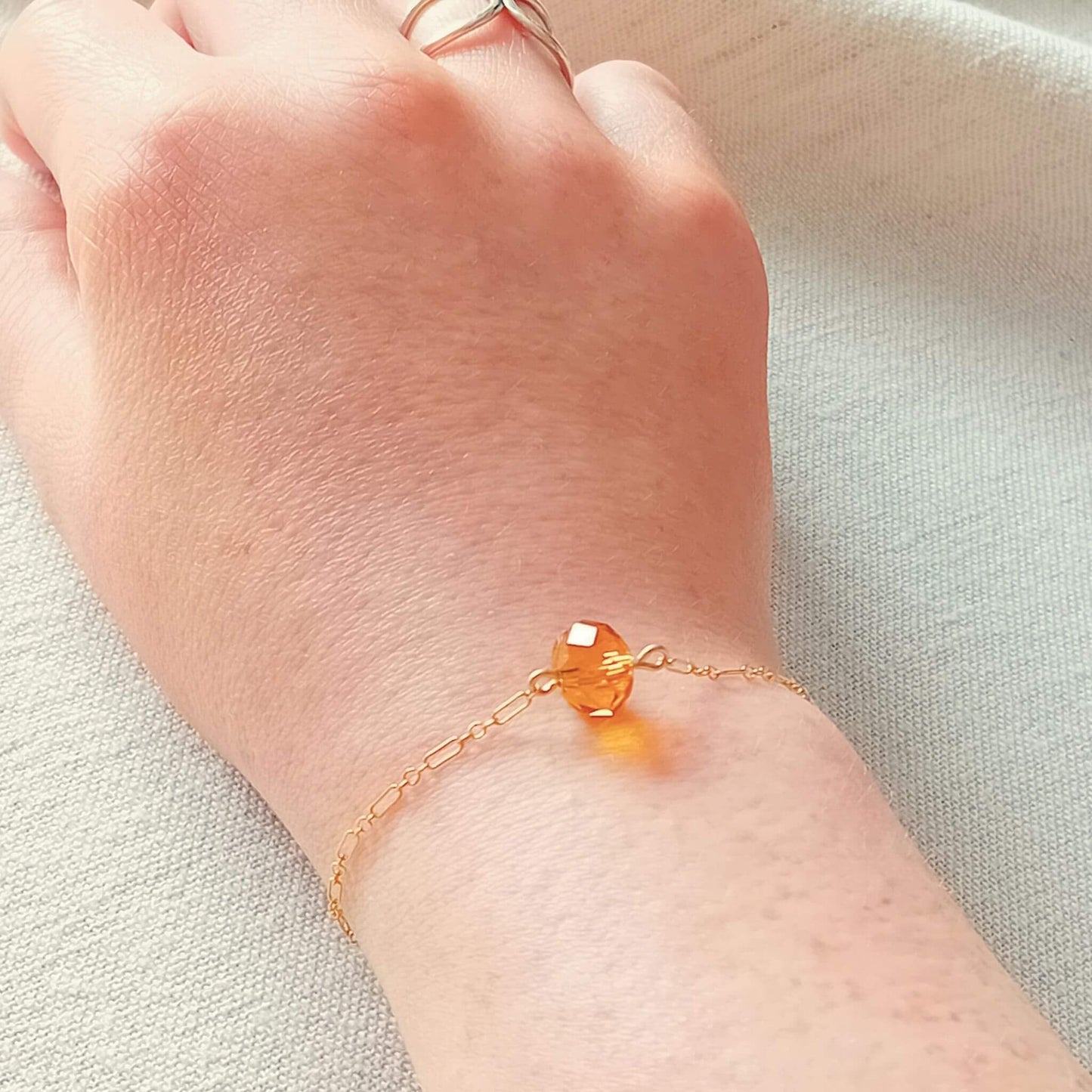 Crystal Gold Fill Bracelet