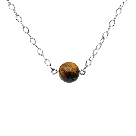 Tiger’s Eye Sterling Silver Necklace