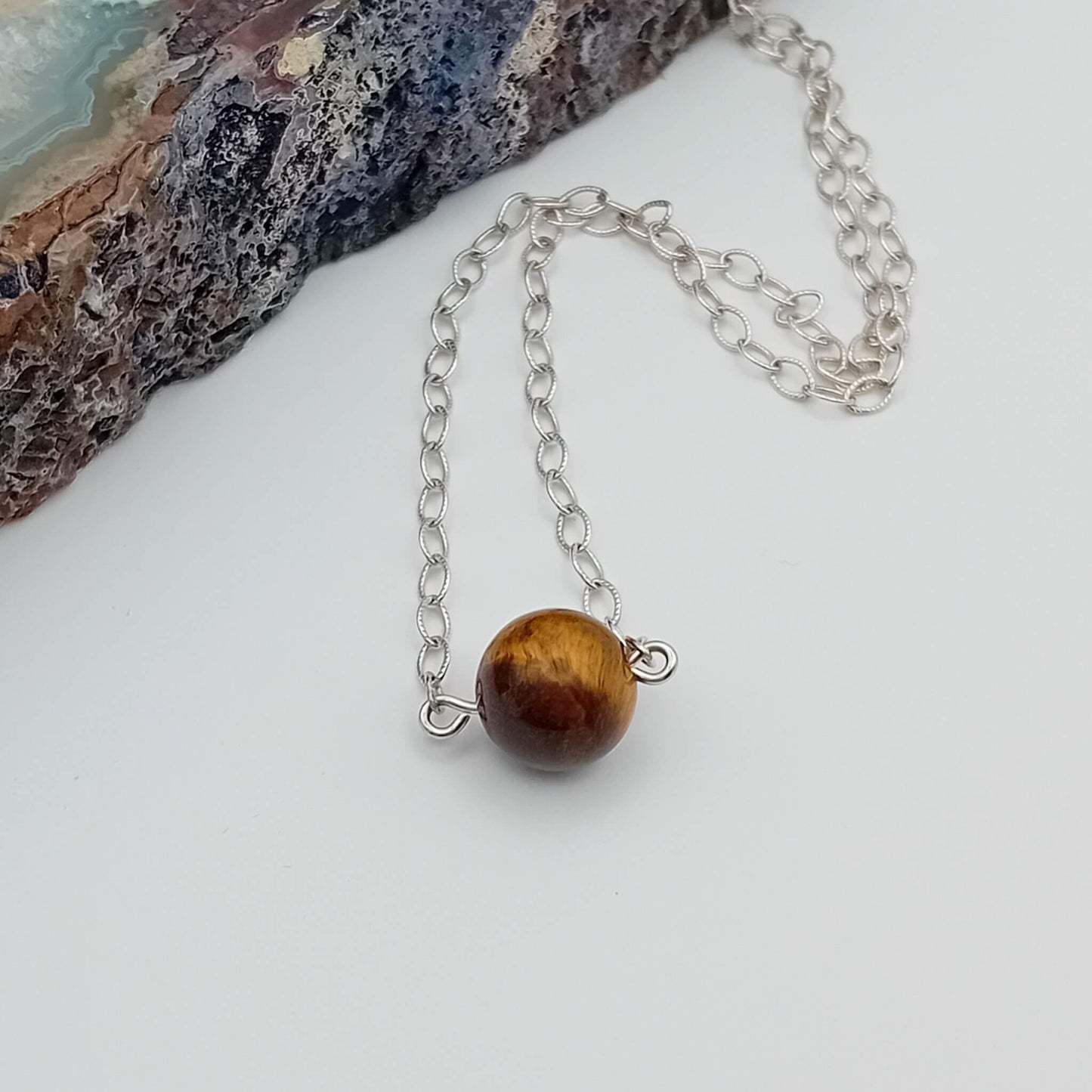 Tiger’s Eye Sterling Silver Necklace