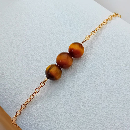 Tiger's Eye Gold Bracelet